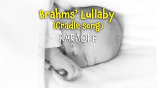 Brahms Lullaby Cradle Song  Lullaby and Good Night  Karaoke with Lyrics for kids [upl. by Wallas]