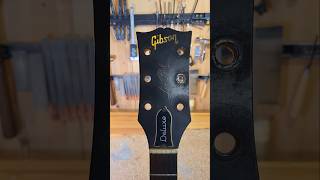 Nasty surprise stripping a Gibson Deluxe for refinishing luthier guitarrepair luthiery [upl. by Nart]