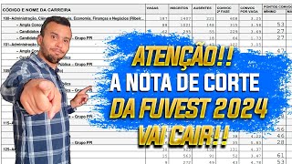 Entenda pq a Nota De Corte Da FUVEST 2024 VAI CAIR [upl. by Hagile]