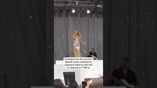 Mariah Carey realized her playback failed and she did this🤯 mariahcarey singer pop popmusic [upl. by Lorelei52]