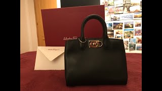 Salvatore Ferragamo Studio Box Bag  Review and what fits [upl. by Aracot]