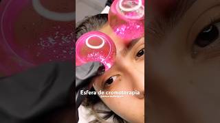 CUIDANDO DAS SOBRANCELHASESFERA DE CROMOTERAPIA sobrancelhas esfera cromoterapia rosa [upl. by Indyc]