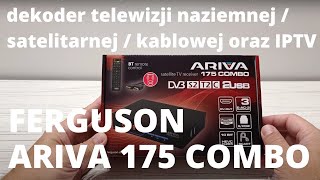 ARIVA 175 Combo  recenzja dekodera telewizji naziemnej DVBT2  satelitarnej  kablowej oraz IPTV [upl. by Saeger884]