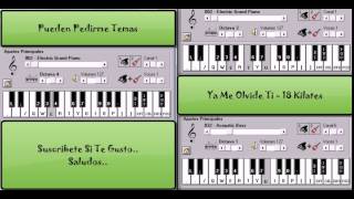 Ya Me Olvide De Ti  18 Kilates  Piano Electronico 25 [upl. by Ronn]