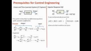 Control Engineering Tutorial 1 Prerequisite Topics Linear and Time Invariant System [upl. by Arnon]