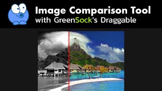 Image Comparison Tool with GreenSocks Draggable GSAP 3 [upl. by Acinomad]