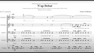 Nap Debat Were Hangin On by Sydney Guillaume score video  TTBB Chorus [upl. by Linnie]