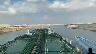 Passing Suez Canal Time Lapse [upl. by Chicky]