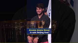 Alcaraz downs Sinner in epic Beijing final alcaraz sinner tennis [upl. by Erland]