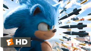 Sonic the Hedgehog 2020  Rooftop Missile Chase Scene 810  Movieclips [upl. by Nahsrad312]