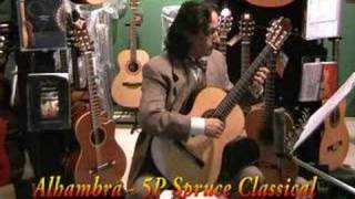 Guitarsonlinecomau  Alhambra 5P Spruce Classical Guitar [upl. by Cryan845]