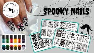 Spooky Nails  Maniology Stamping Plates [upl. by Toiboid]