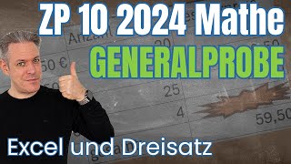 ZP 10 Mathe 2024 MSA Generalprobe Excel und Dreisatz korrigiert [upl. by Tnafni542]