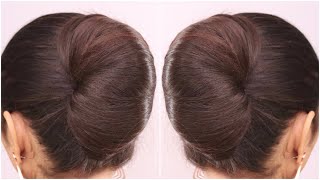 Simple amp Easy Bun Hairstyle  Juda Bun Hairstyle for Long Hair  Beautiful Stylish Low Bun Hairstyle [upl. by Alet]