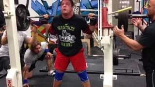 Brandon Tunquist Pause squat 415x10 beltless [upl. by Aerdnuahs]