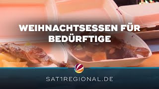 Weihnachtsessen für Bedürftige Gastronom kocht hunderte Gerichte [upl. by Kaitlynn]