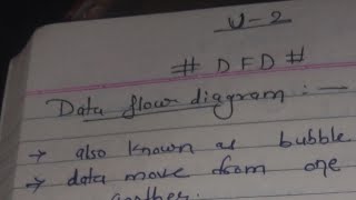 DFD  Data Flow Diagram  software engineering  handwritten notes  DFD DataFlowDiagram [upl. by Nnail250]