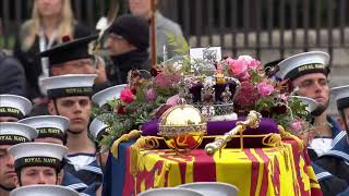 Mist Covered Mountains  Queens Funeral March by the Scottish and Irish Pipes amp Drums FULL VIDEO [upl. by Notrem56]