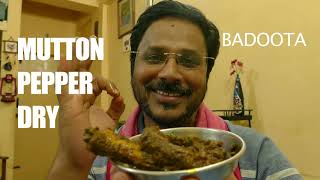 How to make Mutton Pepper Dry  Range Gowda  BADOOTA [upl. by Anam]