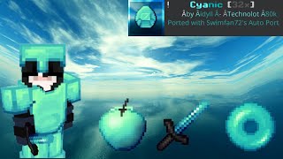 Cyanic 32x Texture Pack PvP  Recolors  MCPEJava [upl. by Laerdna]