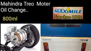 Mahindra Treo Moter Oil Change [upl. by Namsu]