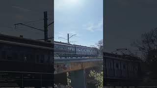 Tait set crossing Merri Creek bridge towards city steamrailvictoria redrattler [upl. by Thia]