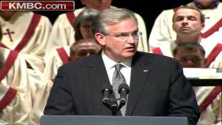 Jay Nixon Speaks At Joplin Memorial [upl. by Ehtylb]