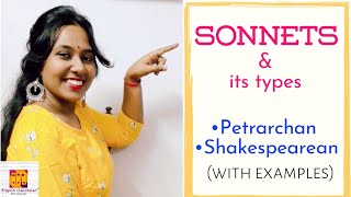 SONNETS AND ITS TYPES  Petrarchan Sonnets Shakespearean Sonnets English literature [upl. by Ihsir]