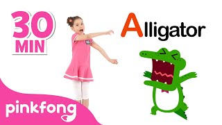 ABC Dance with Pinkfong  Phonics Song   Compilation  Pinkfong Videos for Children [upl. by Kcirddec12]