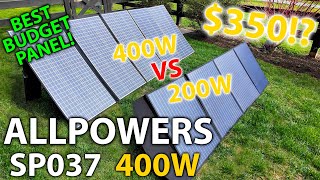 Allpowers 400W SP037 Folding Solar Panel Review  VS 200W [upl. by Orecul]