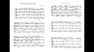 Vivaldi — Violin Concerto in A minor RV356 I Allegro Sheet Music [upl. by Cooe]