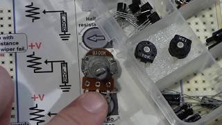 How to use a trimmer potentiometer trimpot variable resistor or voltage divider on a breadboard [upl. by Zosima646]