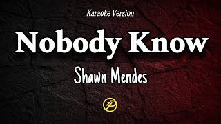 Shawn Mendes  Nobody Knows  karaoke version Lyrics [upl. by Hsatan656]