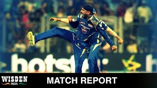 IPL 2015  Qualifier 1 Report  Pollard Harbhajan plot Chennai downfall  Wisden India [upl. by Zetnod]