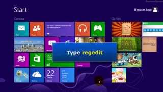 Windows 8  How to open registry editor regedit [upl. by Adnirolc]