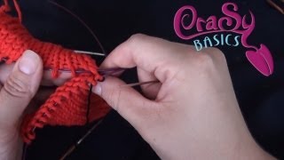 Crasy Tutorial  StrickGrundlagen Maschenstichnaht [upl. by Tristram364]