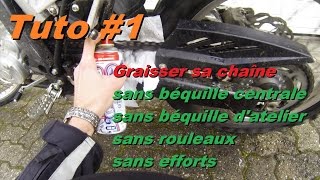 Tuto graisser sa chaîne moto avec peu de moyen [upl. by Irfan]