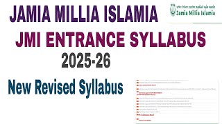 Jamia Millia Islamia Entrance Syllabus 202526  jamia admission form 2025 class6911UGPG [upl. by Carlene901]