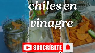 ya no compres chiles en vinagre hazlo tú mismo fácil y rápido [upl. by Ahsek794]