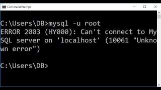 ERROR 2003 HY000 Cant connect to MySQL server on localhost 10061 quotUnknown errorquot  Debugged [upl. by Publea973]