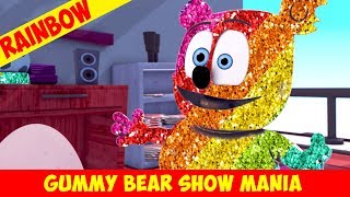 Surprise Egg Rainbow Glitter Gummy Bear  Gummy Bear Show MANIA [upl. by Astrahan683]