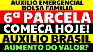 6 PARCELA AUXÍLIO EMERGENCIAL COMEÇA HOJE AUMENTO DO VALOR BOLSA FAMÍLIA AUXÍLIO BRASIL É POSSÍVEL [upl. by Gnoh]