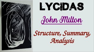 Lycidas by John Milton  Structure Summary and Analysis [upl. by Curcio506]