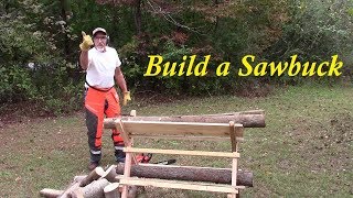 Sawbuck for Cutting Firewood Build one from Free Lumber DIY [upl. by Maise721]