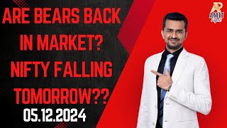 ARE BEARS BACK IN MARKET NIFTY FALLING TOMORROW [upl. by Marillin]