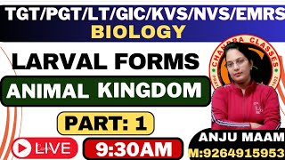 LARVAL FORMS OF ANIMAL KINGDOM  TGTPGTLTGIC BIOLOGY II ANJU MAM [upl. by Ennairoc]