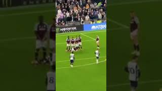 Footage of James Maddison Crazy Freekick Goal vs Aston Villa Tottenham football premierleague [upl. by Neufer]