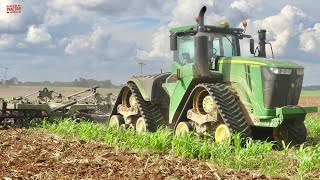 JOHN DEERE 9620RX Tractor and WISHEK Disk [upl. by Kcireddor]