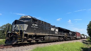 NS 4759 AC44C6M Leads a UP Manifest on the Hoxie Sub in Minturn AR [upl. by Amarillis974]