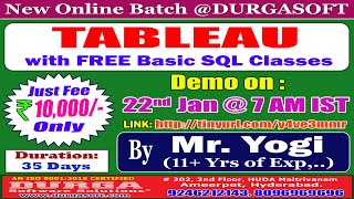 TABLEAU Online Training  DURGASOFT [upl. by Clary]